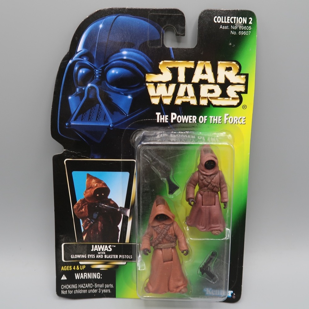 Star Wars Power Of The Force Jawas with Glowing Eyes by Kenner 1996 Vintage Toy